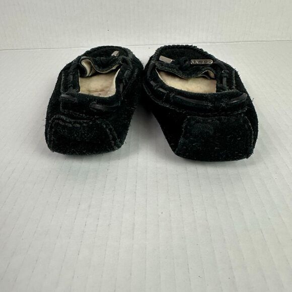 Ugg Black Moccasin Slipper Suede Kids size 12 - Picture 3 of 7